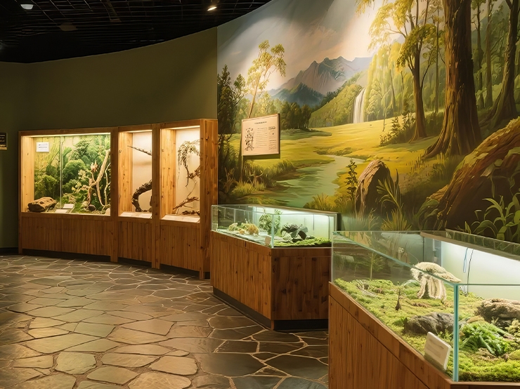 博物館展示の壁紙事例